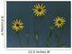 Three Yellow Flowers Wall Mural