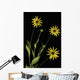 Three Yellow Flowers Wall Mural