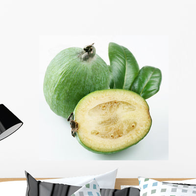 Feijoa White Wall Decal shown on a wall