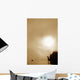 Boat On Lake Wall Mural