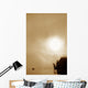 Boat On Lake Wall Mural