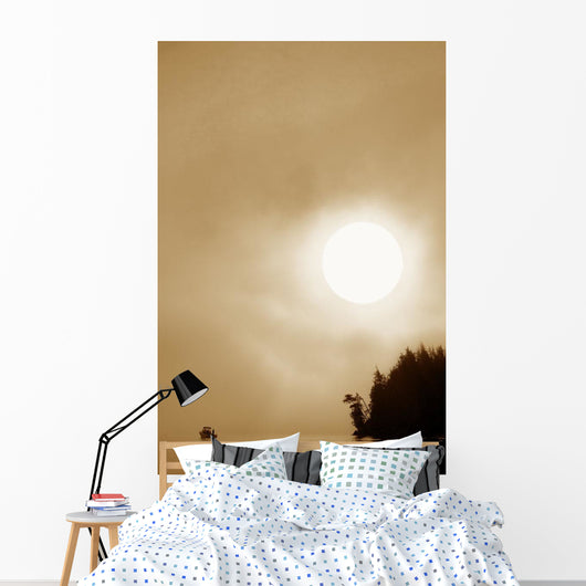 Boat On Lake Wall Mural