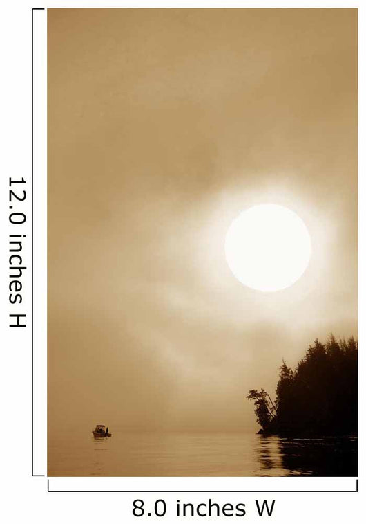 Boat On Lake Wall Mural