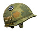 US Vietnam War Helmet - Peace Button Wall Decal