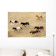 Horses Galloping Wall Mural