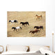 Horses Galloping Wall Mural