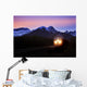 Locomotive Train At Night Wall Mural