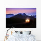 Locomotive Train At Night Wall Mural