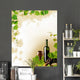 Red wine and grapevine frame Wall Mural