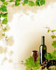 Red wine and grapevine frame Wall Mural
