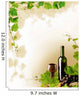 Red wine and grapevine frame Wall Mural