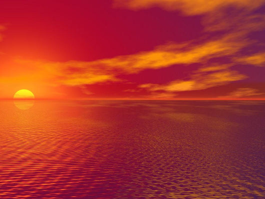 Sunset Over The Water Wall Mural
