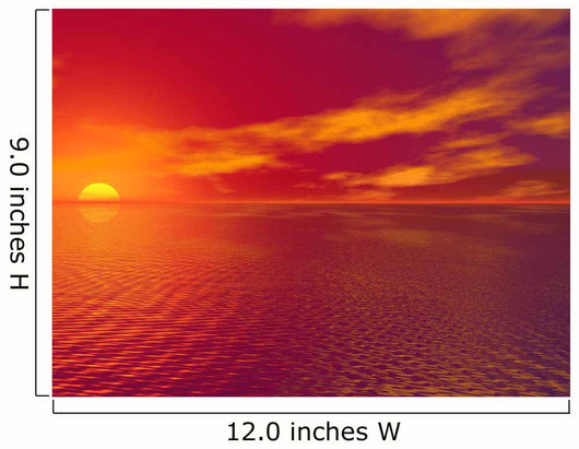 Sunset Over The Water Wall Mural