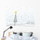 Christmas Tree In Snowfall Wall Mural