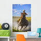 Woman Riding A Horse Wall Mural
