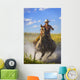 Woman Riding A Horse Wall Mural