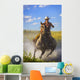 Woman Riding A Horse Wall Mural