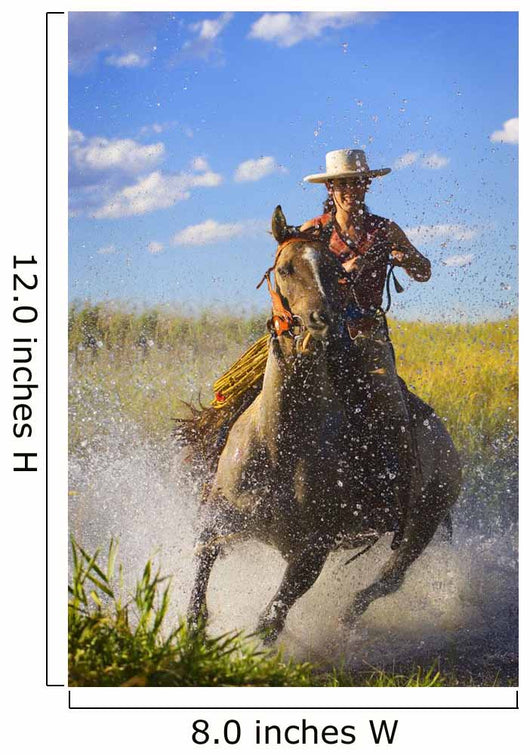 Woman Riding A Horse Wall Mural