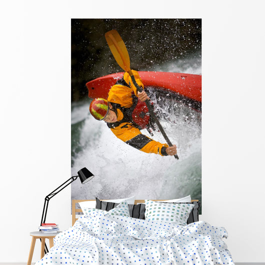 Boy Kayaking Wall Mural