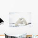 Polar Bears Fighting Wall Mural