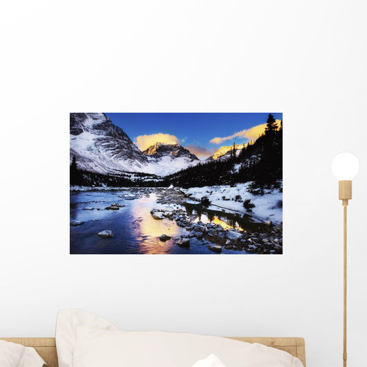 Mountains In The Winter Wall Mural