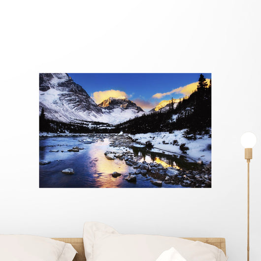 Mountains In The Winter Wall Mural