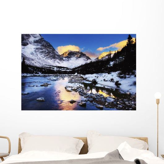 Mountains In The Winter Wall Mural