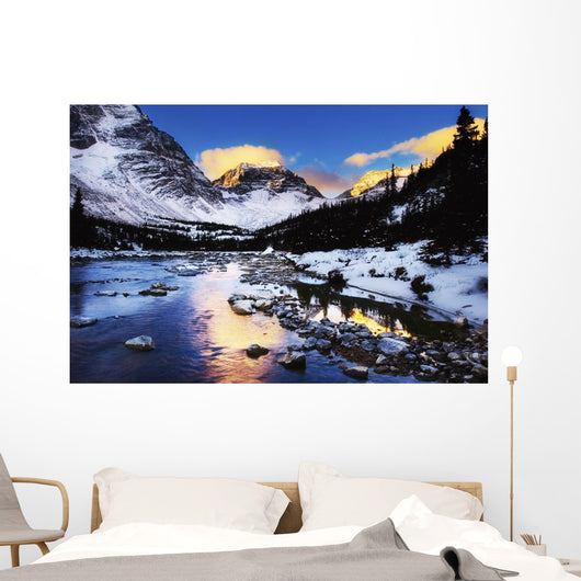 Mountains In The Winter Wall Mural