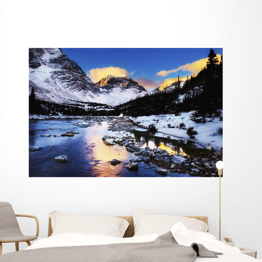 Mountains In The Winter Wall Mural