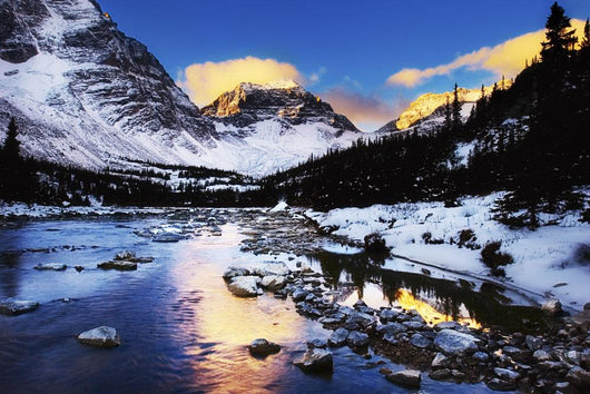 Mountains In The Winter Wall Mural