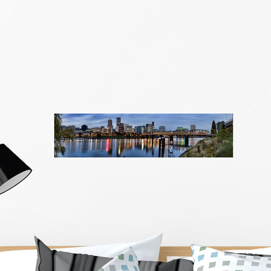 Panorama of Portland, Oregon, USA. Wall Mural