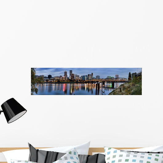 Panorama of Portland, Oregon, USA. Wall Mural