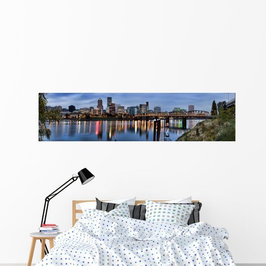 Panorama of Portland, Oregon, USA. Wall Mural