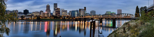 Panorama of Portland, Oregon, USA. Wall Mural