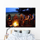 Group Of Cowboys Around A Campfire Wall Mural