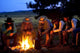 Group Of Cowboys Around A Campfire Wall Mural