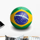 Soccer Football Brazil Wall Decal
