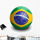 Soccer Football Brazil Wall Decal