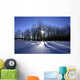 Winter Scene, Saint Bernard Pass, Swiss Alps, Switzerland Wall Mural