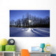 Winter Scene, Saint Bernard Pass, Swiss Alps, Switzerland Wall Mural