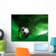 Futuristic Background With Soccer Ball Wall Mural