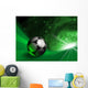 Futuristic Background With Soccer Ball Wall Mural
