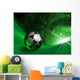 Futuristic Background With Soccer Ball Wall Mural