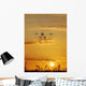 Yellow Sunset with Reed Wall Decal
