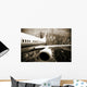 Airplane Take Off From the City Night Wall Mural