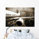 Airplane Take Off From the City Night Wall Mural