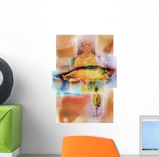 Fisherman With Fish Wall Mural