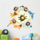 Ladybug Illustration Wall Mural