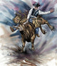 Bull Bucking His Rider Wall Mural