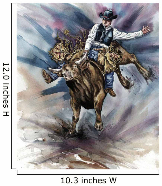 Bull Bucking His Rider Wall Mural